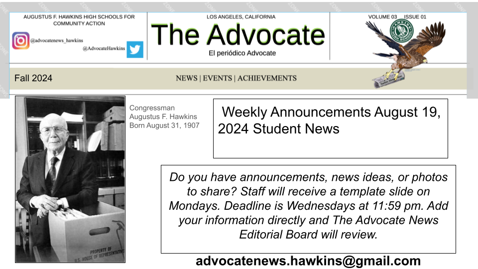 Weekly Announcements