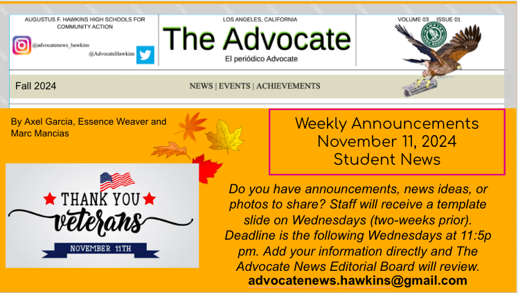 Weekly News - November 11, 2024