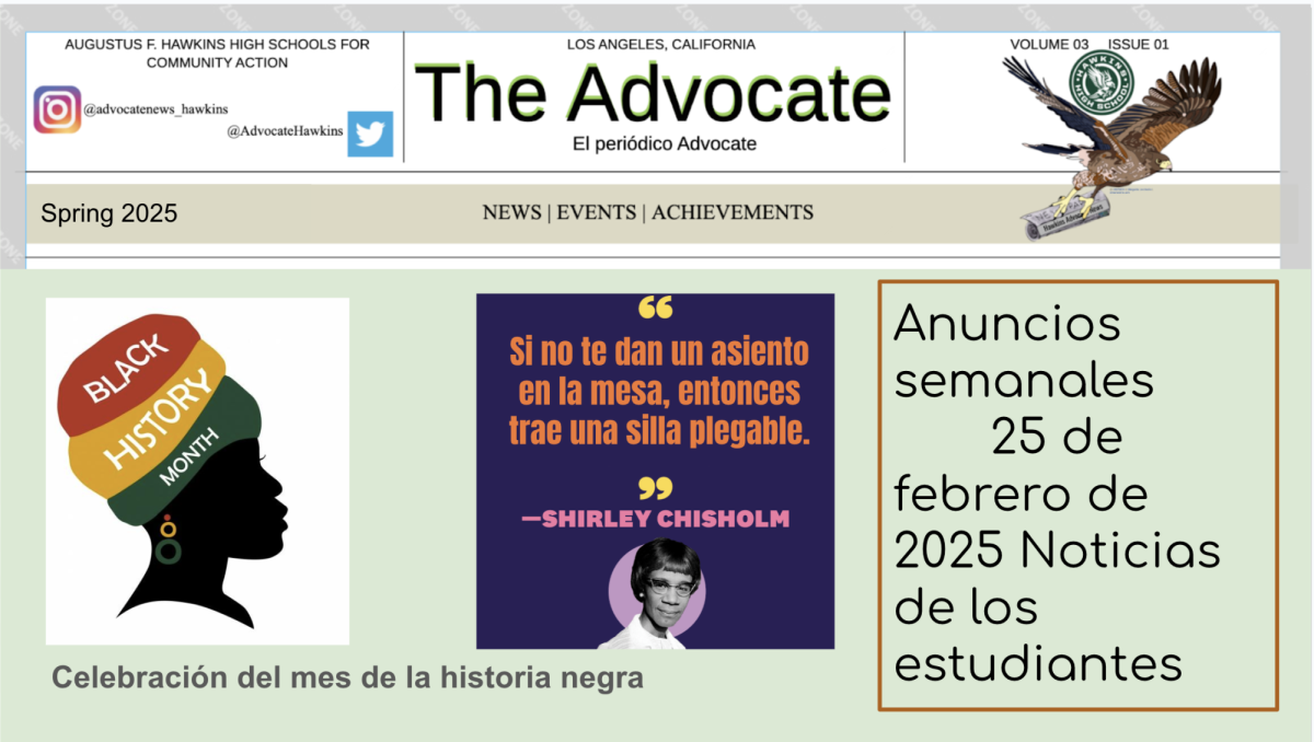 The Advocate transmitió noticias, del 25 de febrero al 3 de marzo de 2025