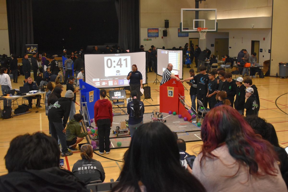 The start of one match, 2 teams on each side of the field