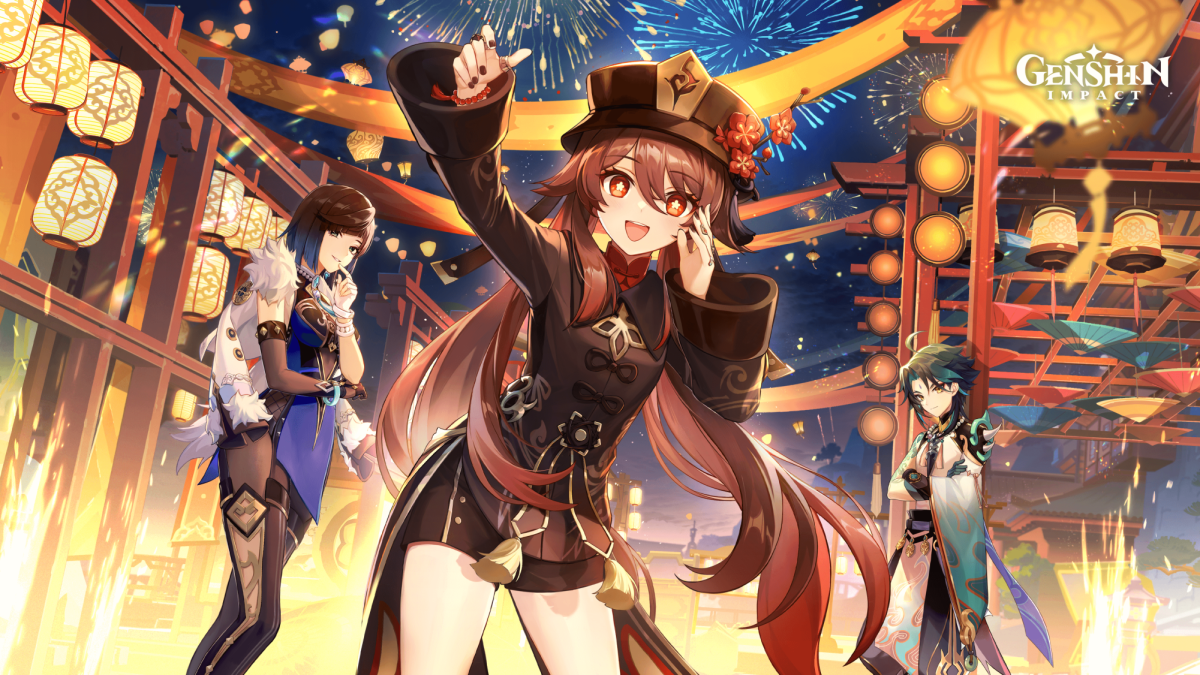 Yelan, Hu Tao, and Xiao, are seen in this image. They are some of Genshin's biggest characters. 

hoyoverse.com