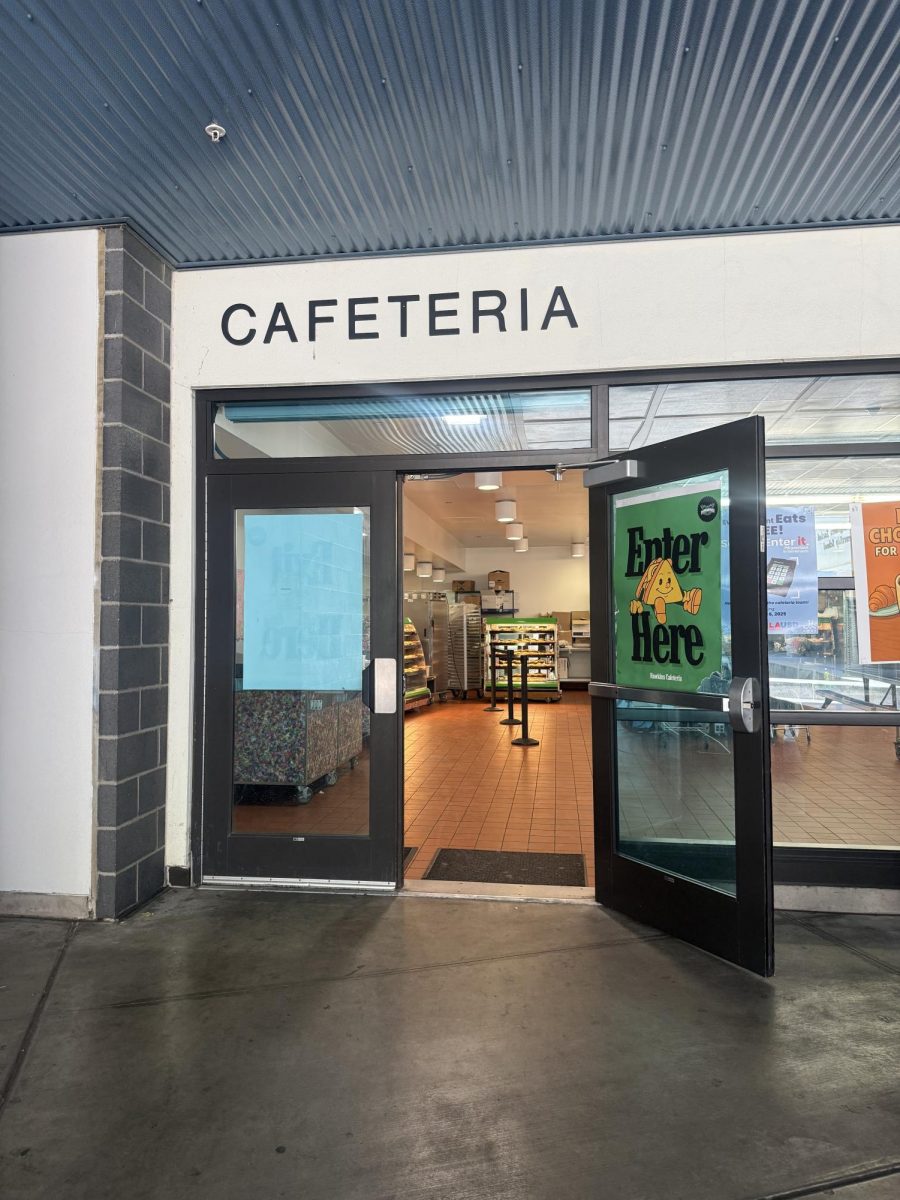 The front of the cafeteria doors every student walks through to grab their food