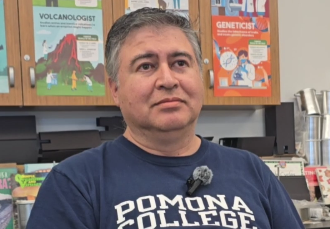 Mr. Daniel Macedo, science teacher at Augustus F. Hawkins School, giving his opinions about safety in the labs.