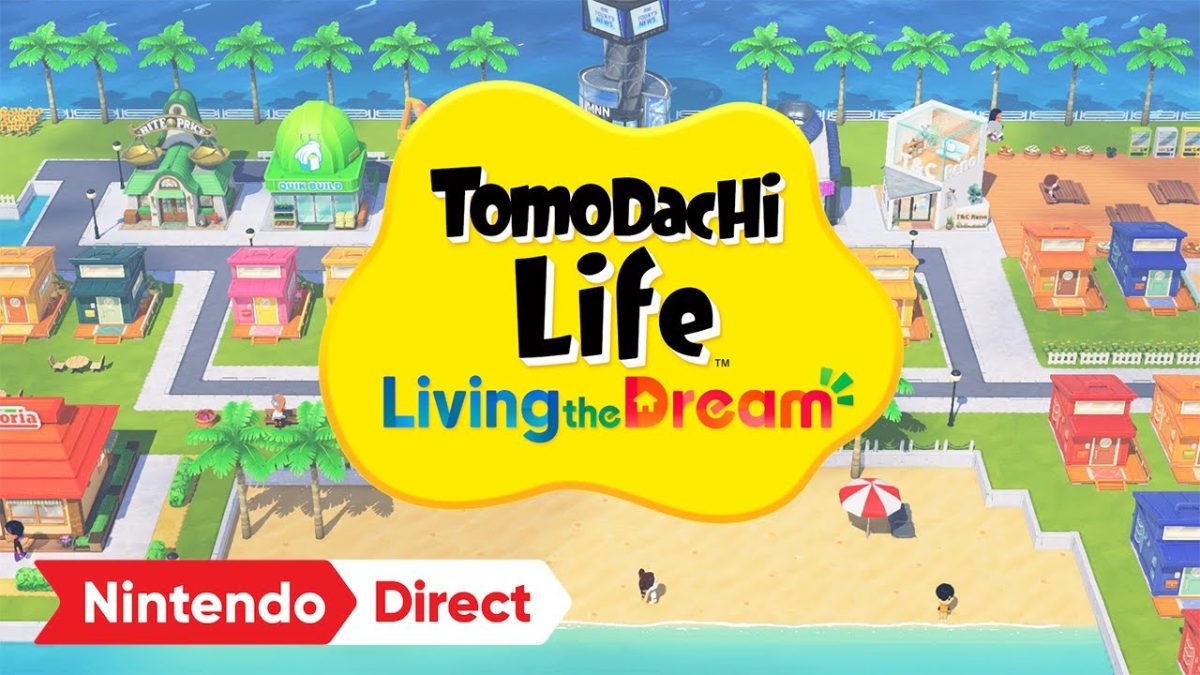 The title screen for the game Tomodachi Life: Living the Dream