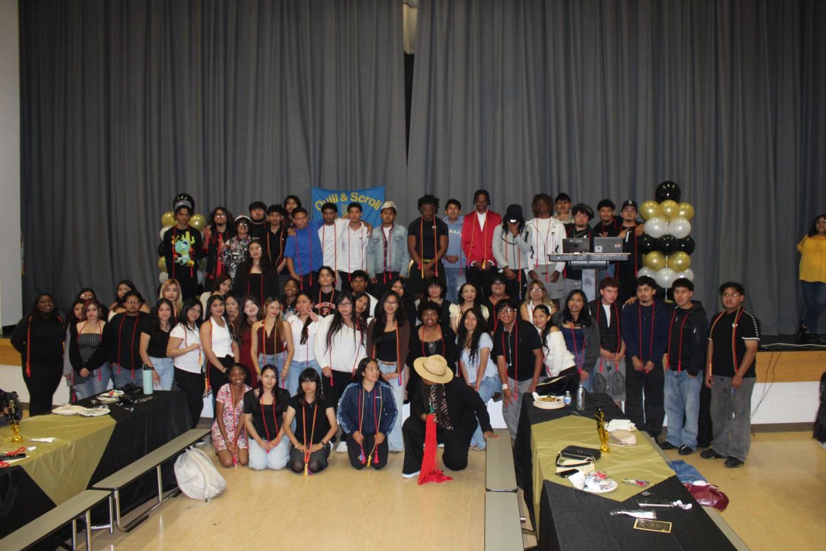 Class of '26 Hawks House Banquet group picture.